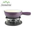 Cast iron stock pots,cast iron round chafing dish,cast iron cheese fondue set